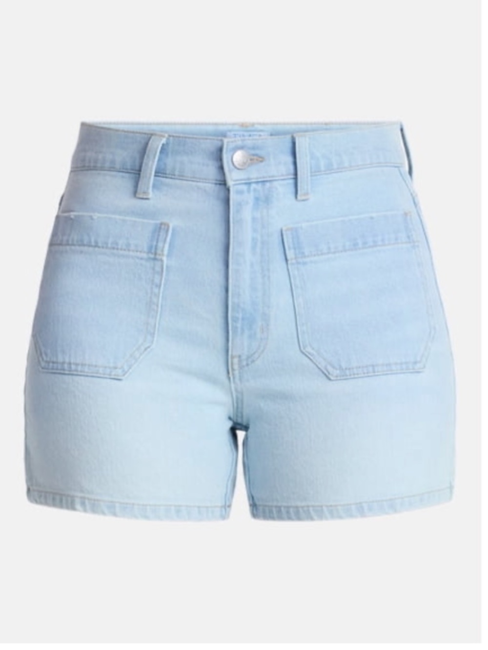 Women's High Rise Patch Pocket Denim Shorts